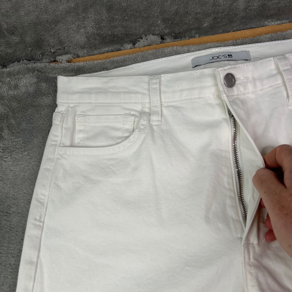 Joe's High-Rise Flare Jeans Womens 32 White Solid Stretch Denim Flare Leg - Picture 5 of 15